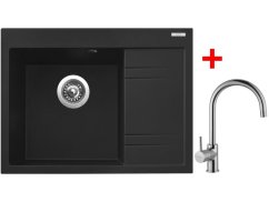 Sinks RIM 650 L Metalblack + Vitalia Sinks RIM 650 L Metalblack + Vitalia