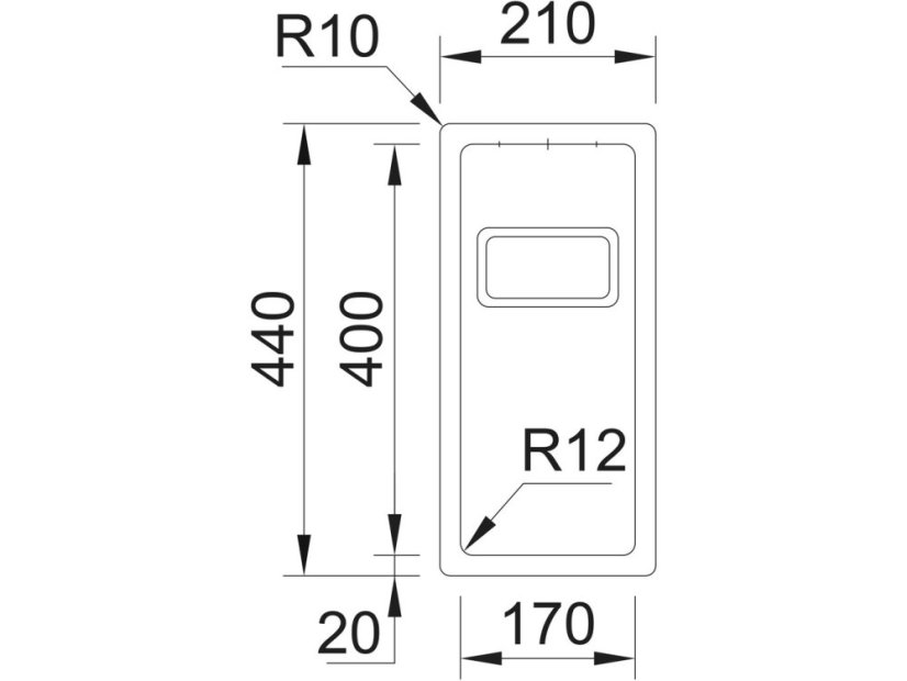 Nerezový drez Sinks BOX 210 FI 1,0mm