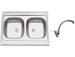 Set Sinks CLP-A 800 DUO M matný + baterie Sinks baterie EVERA chrom Set Sinks CLP-A 800 DUO M matný + baterie Sinks baterie EVERA chrom
