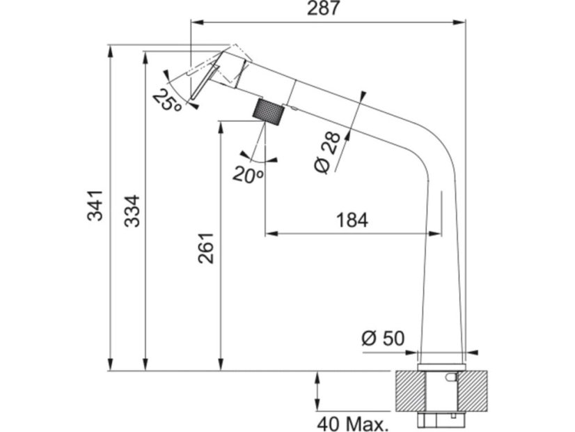Dřezová baterie Franke FG 5185.031 ICON Chrom