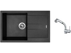 Set Sinks AMANDA 780 Metalblack + baterie Sinks MIX 3 S Chrom