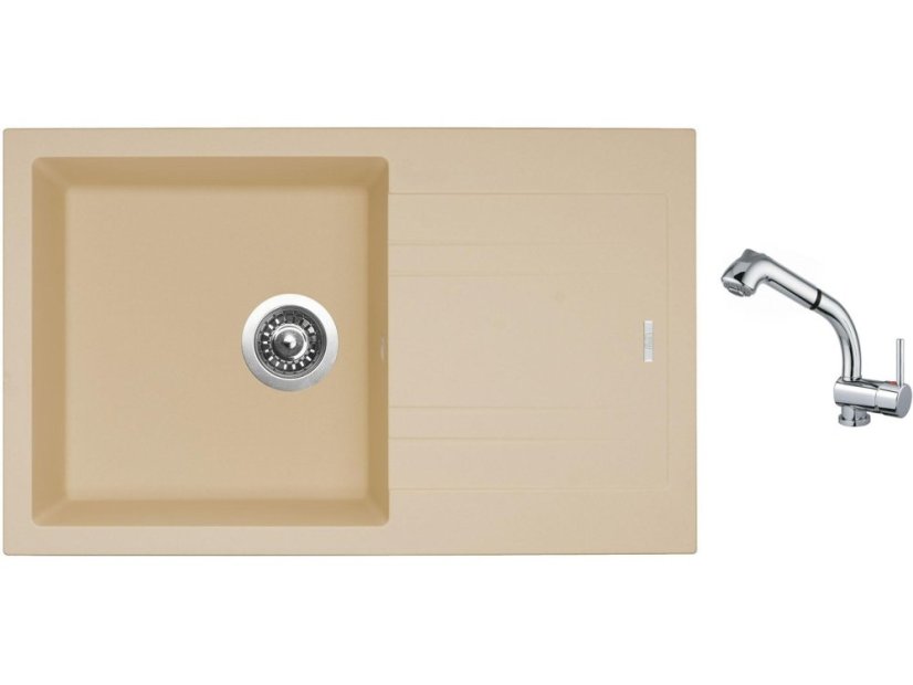 Set Sinks LINEA 780 N Sahara + batéria Sinks MIX 3 S Chróm