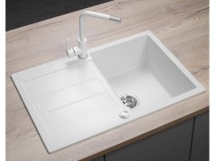 Granitový dřez Conceptr DG10C45wh Cubis Bílý - 2
