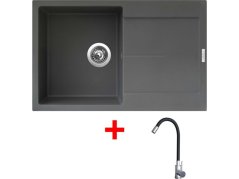 Sinks ULTIMA 790 Titanium + Elasta nerez/černá