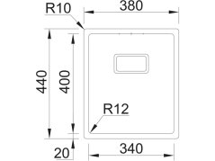 Nerezový dřez Sinks BOX 380 FI 1,0mm