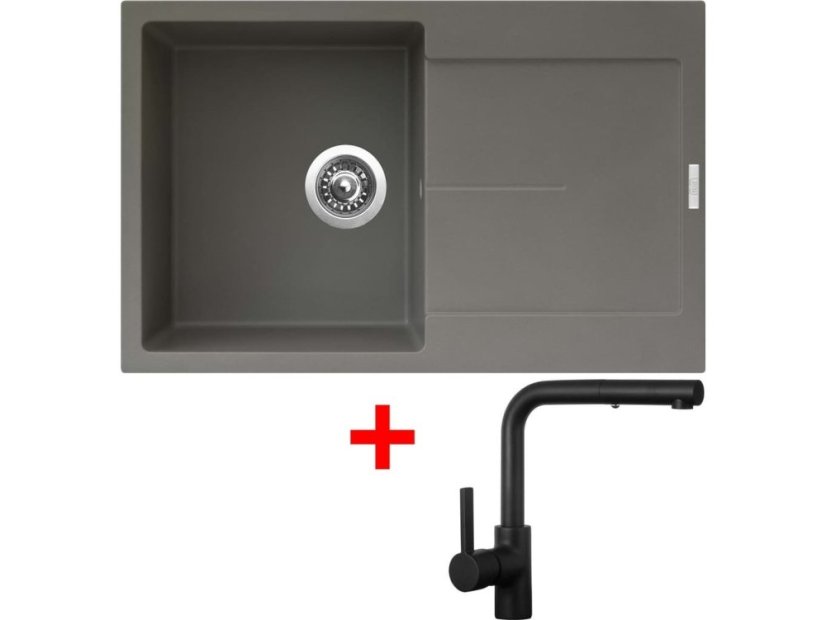 Sinks ULTIMA 790 Truffle + ENIGMA S Černá matná