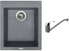 Set Sinks CUBE 410 Titanium + batéria Sinks PRONTO Titanium Set Sinks CUBE 410 Titanium + batéria Sinks PRONTO Titanium