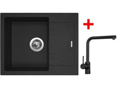Sinks LINEA 600 Granblack + Elka čierná matná Sinks LINEA 600 Granblack + Elka čierná matná