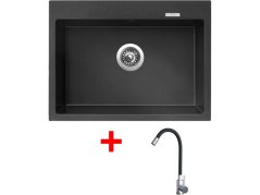 Sinks MAXIMO 680 Metalblack + Elasta nerez/černá