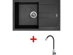 Set Sinks Amanda 780 Metalblack + Elasta nerez/černá Set Sinks Amanda 780 Metalblack + Elasta nerez/černá