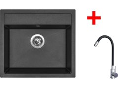Sinks SOLO 560 Metalblack + Elasta nerez/čierná Sinks SOLO 560 Metalblack + Elasta nerez/čierná