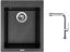 Set Sinks CUBE 410 Metalblack + baterie Sinks SLIM S2 kartáčovaná