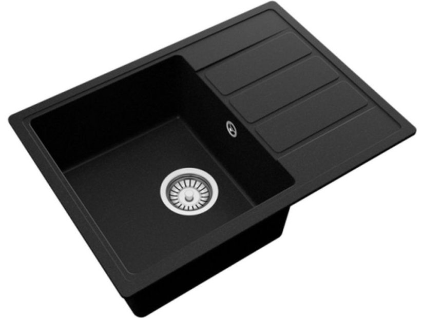 Granitový drez Teka COMFOR 45 S-TQ 1B 1D Čierna metalická - 4