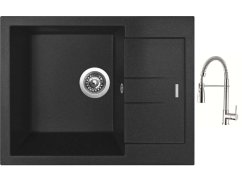Set Sinks AMANDA 650 Metalblack + baterie Sinks MIX 35 PROF S chrom Set Sinks AMANDA 650 Metalblack + baterie Sinks MIX 35 PROF S chrom