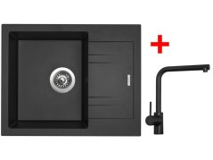 Sinks LINEA 600 Metalblack + Elka čierná matná Sinks LINEA 600 Metalblack + Elka čierná matná