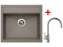 Set Sinks Solo 560 Truffle + Vitalia Set Sinks Solo 560 Truffle + Vitalia