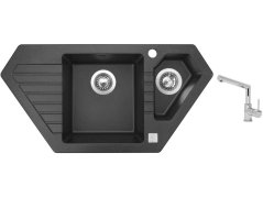 Set Sinks BRAVO 850.1 Granblack + batéria Sinks MIX 350 P chróm Set Sinks BRAVO 850.1 Granblack + batéria Sinks MIX 350 P chróm
