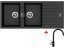 Set Sinks Perfecto 1160 DUO Metalblack + Vitalia GR