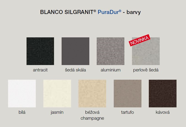 Granitový dřez Blanco ZIA 5 S Šedá vulkán s excentrem