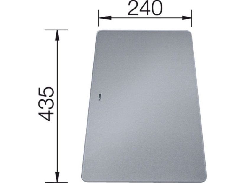 Krájecí deska sklo pro dřezy pod desku 435x240 Krájecí deska sklo pro dřezy pod desku 435x240