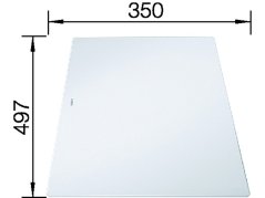 Krájecí deska AXIA III 497 x 350 sklo bílá