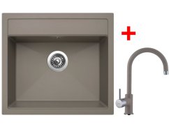 Set Sinks Solo 560 Truffle + Vitalia GR Set Sinks Solo 560 Truffle + Vitalia GR