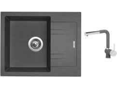 Set Sinks LINEA 600 N Titanium + baterie Sinks MIX 3 P Titanium