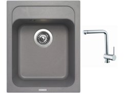 Set Sinks CLASSIC 400 Titanium + batéria Sinks MIX 3 chróm