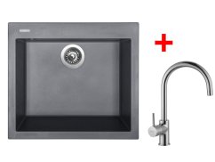 Set Sinks Cube 560 Titanium + Vitalia - 1