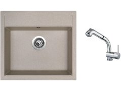 Set Sinks SOLO 560 Avena + baterie Sinks MIX 3 S Chrom