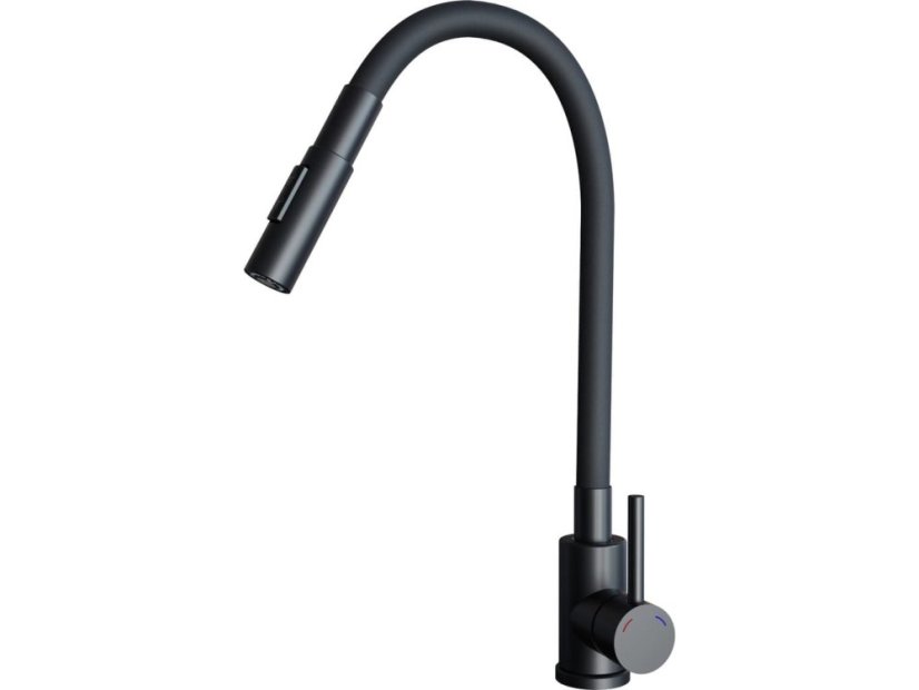 Sinks PERFECTO 650 Marone + ELASTA S černá matná