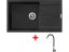 Sinks ULTIMA 860 XXL Metalblack + Elasta nerez/černá