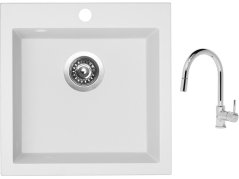 Set Sinks VIVA 455 Milk + batéria Sinks MIX 35 P chróm Set Sinks VIVA 455 Milk + batéria Sinks MIX 35 P chróm