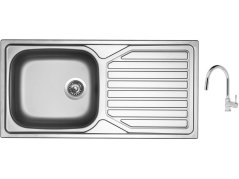 Set Sinks OKIO 1000 XXL V matný + batéria Sinks MIX 35 P chróm Set Sinks OKIO 1000 XXL V matný + batéria Sinks MIX 35 P chróm