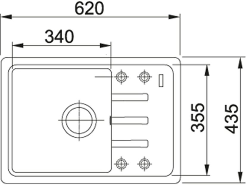 Granitový dřez Franke BSG 611-62 Matná černá