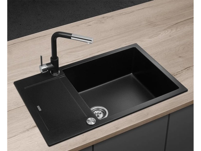 Granitový dřez Concept DG05L60bc Linea Černý - 2