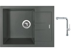 Set Sinks AMANDA 650 Titanium + baterie Sinks SLIM S2 kartáčovaná Set Sinks AMANDA 650 Titanium + baterie Sinks SLIM S2 kartáčovaná