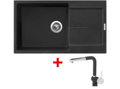 Set Sinks Ultima 860 XXL Metalblack + Mix 3 P GR