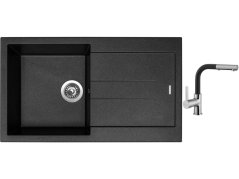 Set Sinks AMANDA 860 Metalblack + batéria Sinks ENIGMA S Metalblack