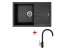 Set Sinks Amanda 780 Metalblack + Vitalia GR
