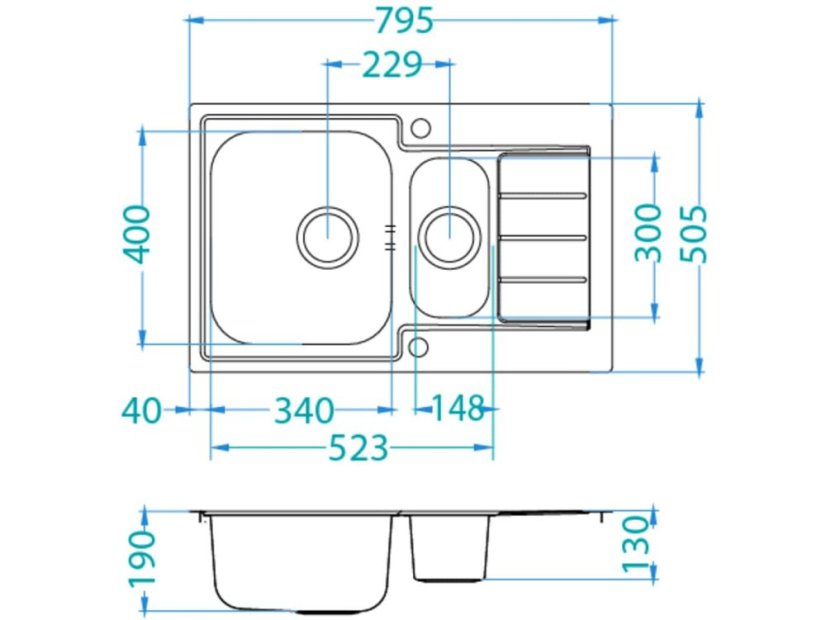 Nerezový drez Alveus Line 70 Maxim FS