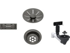 Blanco odtoková sada InFino pro jednu vaničku + táhlo, satin dark steel