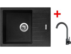 Sinks PERFECTO 650 Granblack + ARCO černá matná Sinks PERFECTO 650 Granblack + ARCO černá matná