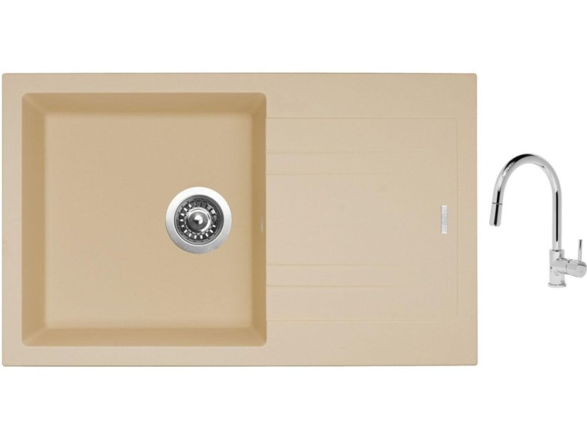 Set Sinks LINEA 780 N Sahara + baterie Sinks MIX 35 P chrom