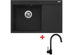 Set Sinks RIM 780 L Metalblack + Vitalia čierná matná