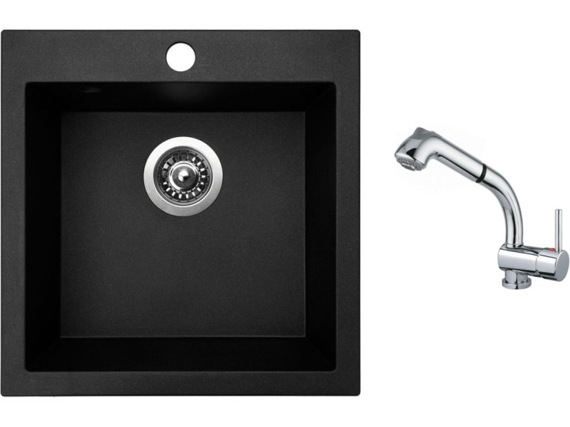 Set Sinks VIVA 455 Granblack + batéria Sinks MIX 3 S Chróm