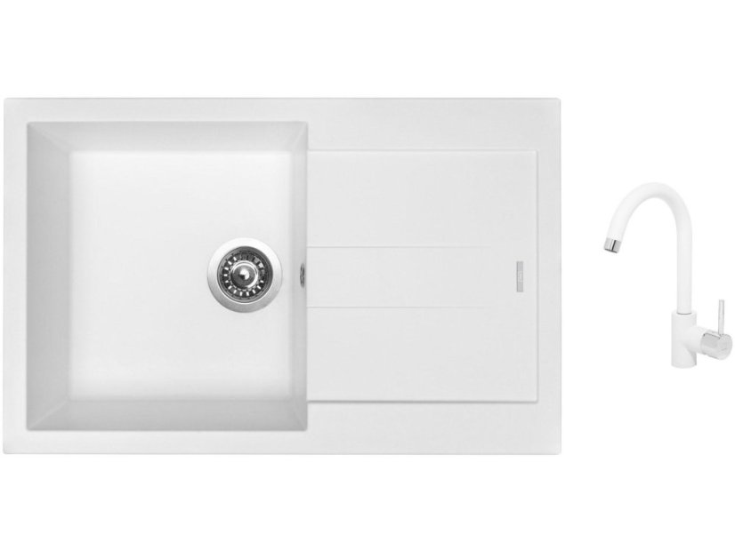 Set Sinks AMANDA 780 Milk + baterie Sinks MIX 35 Milk