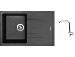 Set Sinks BEST 780 Metalblack + baterie Sinks MIX 3 chrom Set Sinks BEST 780 Metalblack + baterie Sinks MIX 3 chrom