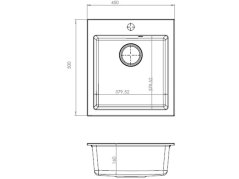 Granitový dřez Alveus CORTINA 20/55 G Béžová