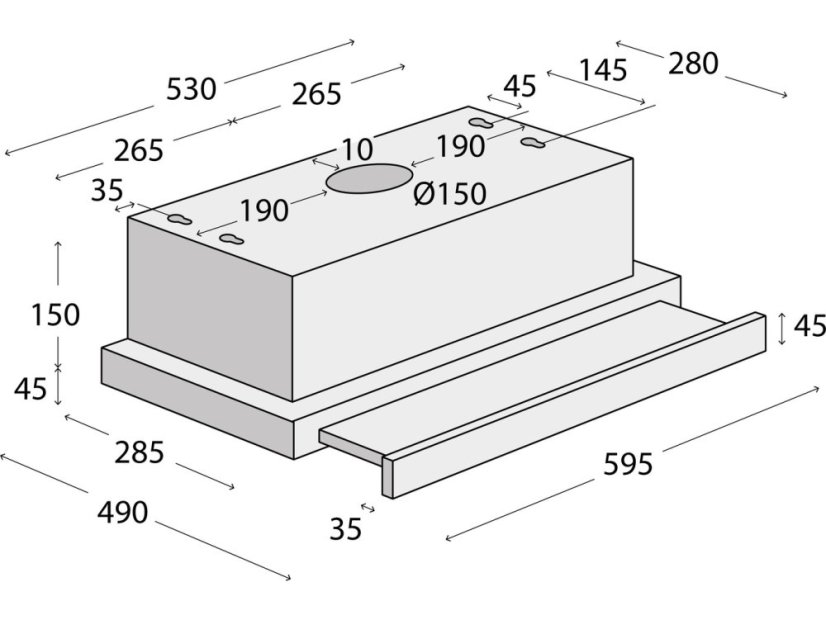 Výsuvná digestoř Concept OPV3560 SINFONIA - 10